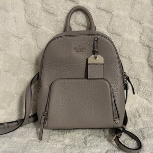 kate spade Pebbled Leather Mini Backpack in Taupe Gray